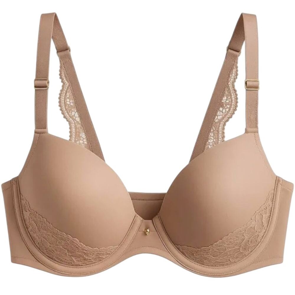 ThirdLove Women's 24/7 Lace Detail T-Shirt Bra Nude Tan Size 44C
